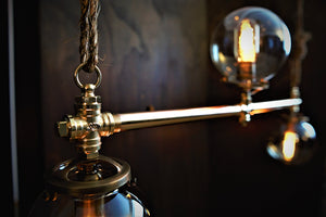 "The Rum Runner" Industrial Brass Edison Bulb Billiard Table Light - phoenixlighting