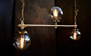 "The Rum Runner" Industrial Brass Edison Bulb Billiard Table Light - phoenixlighting